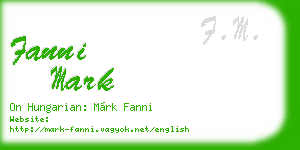 fanni mark business card
